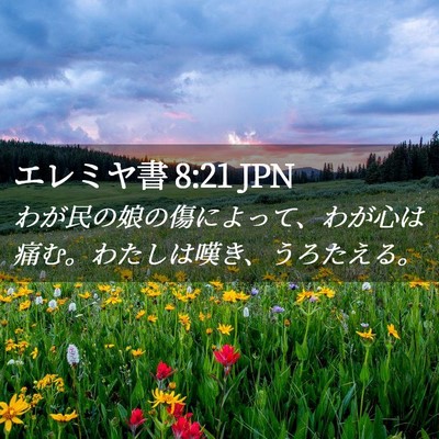 Picture 02 - エレミヤ書 8:21 JPN - わが民の娘の傷によって、わが心は - Bible Verse Picture