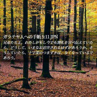 Picture 02 - ガラテヤ人への手紙 5:11 JPN - 兄弟たちよ。わたしがもし今でも割 - Bible Verse Picture