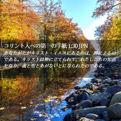 Picture 02 - コリント人への第一の手紙 1:30 JPN - あなたがたがキリスト・イエスにあ - Bible Verse Picture