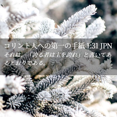 Picture 02 - コリント人への第一の手紙 1:31 JPN - それは、「誇る者は主を誇れ」と書 - Bible Verse Picture