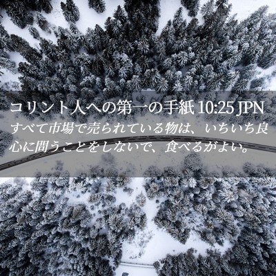 Picture 02 - コリント人への第一の手紙 10:25 JPN - すべて市場で売られている物は、い - Bible Verse Picture