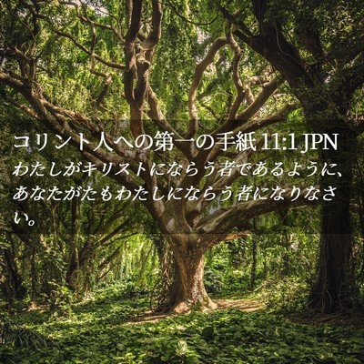 Picture 02 - コリント人への第一の手紙 11:1 JPN - わたしがキリストにならう者である - Bible Verse Picture