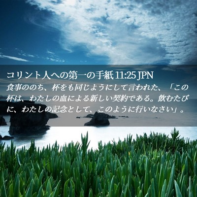 Picture 02 - コリント人への第一の手紙 11:25 JPN - 食事ののち、杯をも同じようにして - Bible Verse Picture