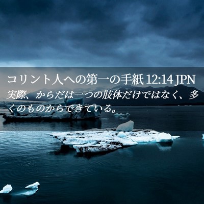 Picture 02 - コリント人への第一の手紙 12:14 JPN - 実際、からだは一つの肢体だけでは - Bible Verse Picture