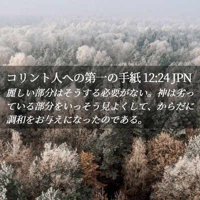 Picture 02 - コリント人への第一の手紙 12:24 JPN - 麗しい部分はそうする必要がない。 - Bible Verse Picture