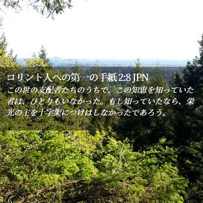 Picture 02 - コリント人への第一の手紙 2:8 JPN - この世の支配者たちのうちで、この - Bible Verse Picture