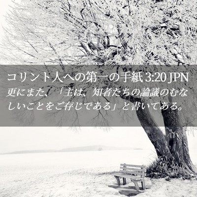 Picture 02 - コリント人への第一の手紙 3:20 JPN - 更にまた、「主は、知者たちの論議 - Bible Verse Picture