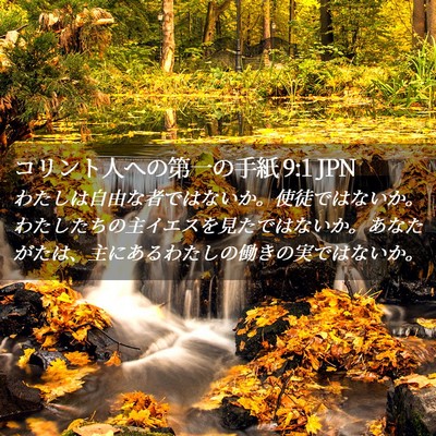 Picture 02 - コリント人への第一の手紙 9:1 JPN - わたしは自由な者ではないか。使徒 - Bible Verse Picture