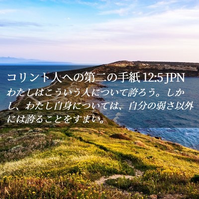 Picture 02 - コリント人への第二の手紙 12:5 JPN - わたしはこういう人について誇ろう - Bible Verse Picture