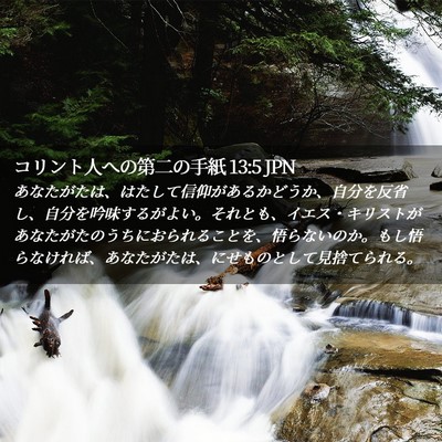 Picture 02 - コリント人への第二の手紙 13:5 JPN - あなたがたは、はたして信仰がある - Bible Verse Picture