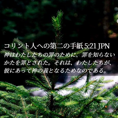 Picture 02 - コリント人への第二の手紙 5:21 JPN - 神はわたしたちの罪のために、罪を - Bible Verse Picture