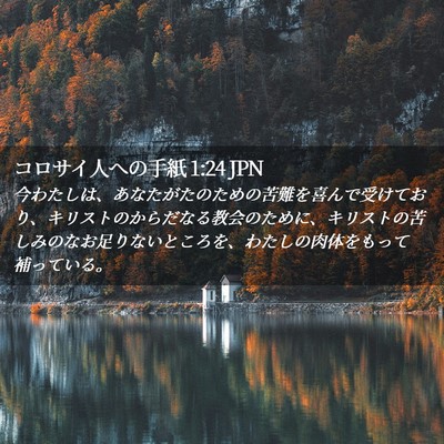 Picture 02 - コロサイ人への手紙 1:24 JPN - 今わたしは、あなたがたのための苦 - Bible Verse Picture