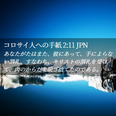 Picture 02 - コロサイ人への手紙 2:11 JPN - あなたがたはまた、彼にあって、手 - Bible Verse Picture