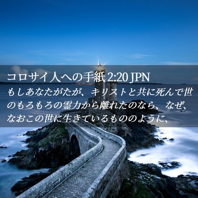 Picture 02 - コロサイ人への手紙 2:20 JPN - もしあなたがたが、キリストと共に - Bible Verse Picture