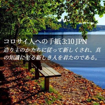 Picture 02 - コロサイ人への手紙 3:10 JPN - 造り主のかたちに従って新しくされ - Bible Verse Picture