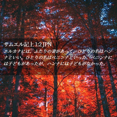 Picture 02 - サムエル記上 1:2 JPN - エルカナには、ふたりの妻があって - Bible Verse Picture