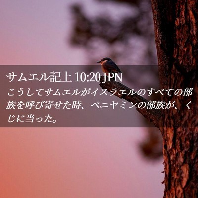 Picture 02 - サムエル記上 10:20 JPN - こうしてサムエルがイスラエルのす - Bible Verse Picture