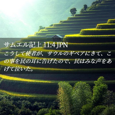 Picture 02 - サムエル記上 11:4 JPN - こうして使者が、サウルのギベアに - Bible Verse Picture