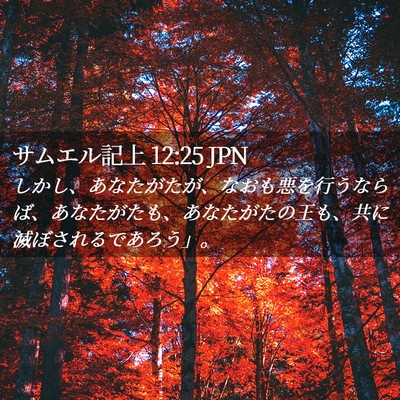 Picture 02 - サムエル記上 12:25 JPN - しかし、あなたがたが、なおも悪を - Bible Verse Picture