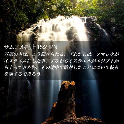 Picture 02 - サムエル記上 15:2 JPN - 万軍の主は、こう仰せられる、『わ - Bible Verse Picture