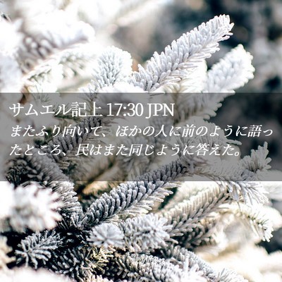 Picture 02 - サムエル記上 17:30 JPN - またふり向いて、ほかの人に前のよ - Bible Verse Picture