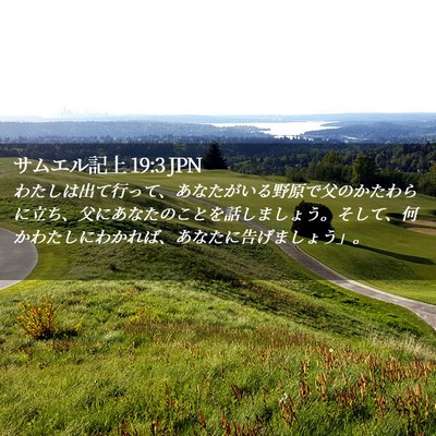 Picture 02 - サムエル記上 19:3 JPN - わたしは出て行って、あなたがいる - Bible Verse Picture
