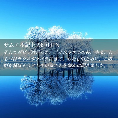 Picture 02 - サムエル記上 23:10 JPN - そしてダビデは言った、「イスラエ - Bible Verse Picture