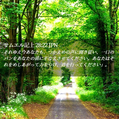 Picture 02 - サムエル記上 28:22 JPN - それゆえ今あなたも、つかえめの声 - Bible Verse Picture