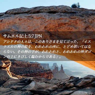 Picture 02 - サムエル記上 5:7 JPN - アシドドの人々は、このありさまを - Bible Verse Picture