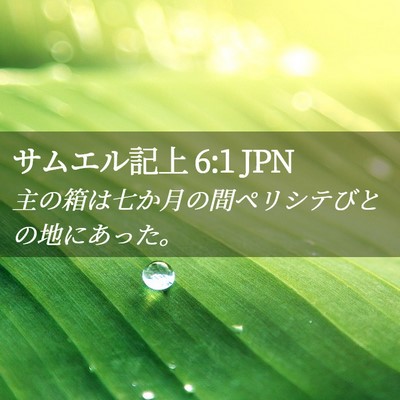 Picture 02 - サムエル記上 6:1 JPN - 主の箱は七か月の間ペリシテびとの - Bible Verse Picture