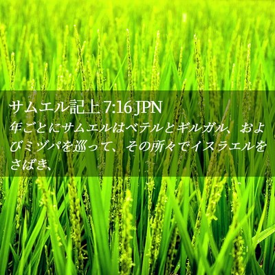 Picture 02 - サムエル記上 7:16 JPN - 年ごとにサムエルはベテルとギルガ - Bible Verse Picture
