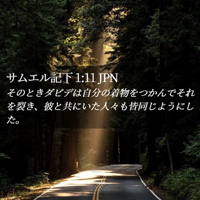 Picture 02 - サムエル記下 1:11 JPN - そのときダビデは自分の着物をつか - Bible Verse Picture