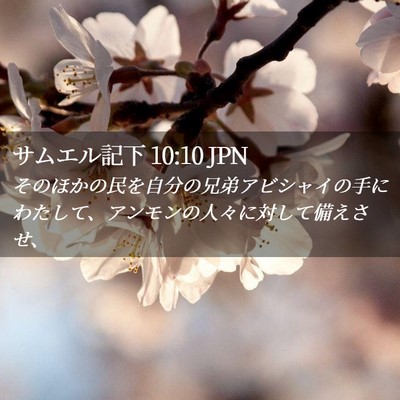 Picture 02 - サムエル記下 10:10 JPN - そのほかの民を自分の兄弟アビシャ - Bible Verse Picture