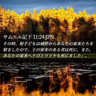 Picture 02 - サムエル記下 11:24 JPN - その時、射手どもは城壁からあなた - Bible Verse Picture