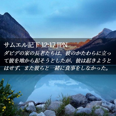 Picture 02 - サムエル記下 12:17 JPN - ダビデの家の長老たちは、彼のかた - Bible Verse Picture