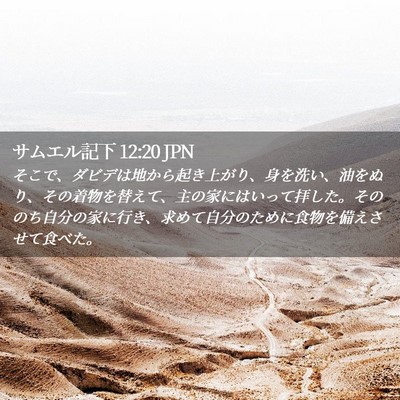 Picture 02 - サムエル記下 12:20 JPN - そこで、ダビデは地から起き上がり - Bible Verse Picture
