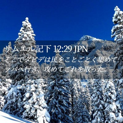 Picture 02 - サムエル記下 12:29 JPN - そこでダビデは民をことごとく集め - Bible Verse Picture