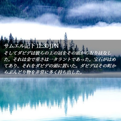 Picture 02 - サムエル記下 12:30 JPN - そしてダビデは彼らの王の冠をその - Bible Verse Picture