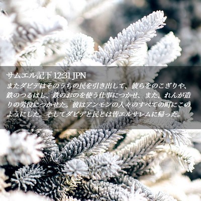 Picture 02 - サムエル記下 12:31 JPN - またダビデはそのうちの民を引き出 - Bible Verse Picture