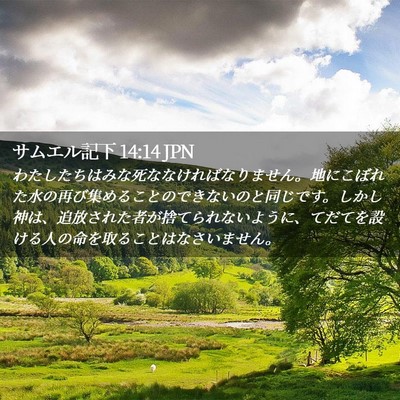 Picture 02 - サムエル記下 14:14 JPN - わたしたちはみな死ななければなり - Bible Verse Picture
