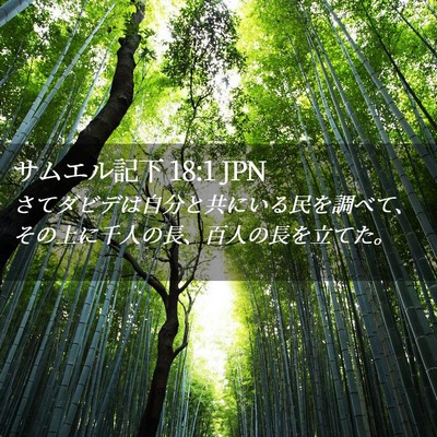 Picture 02 - サムエル記下 18:1 JPN - さてダビデは自分と共にいる民を調 - Bible Verse Picture
