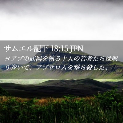 Picture 02 - サムエル記下 18:15 JPN - ヨアブの武器を執る十人の若者たち - Bible Verse Picture