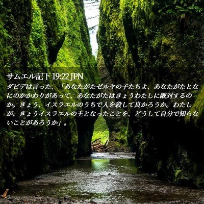 Picture 02 - サムエル記下 19:22 JPN - ダビデは言った、「あなたがたゼル - Bible Verse Picture