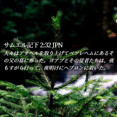 Picture 02 - サムエル記下 2:32 JPN - 人々はアサヘルを取り上げてベツレ - Bible Verse Picture