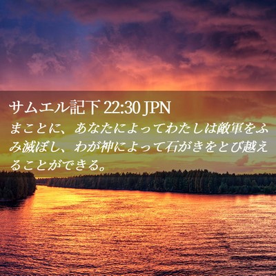 Picture 02 - サムエル記下 22:30 JPN - まことに、あなたによってわたしは - Bible Verse Picture