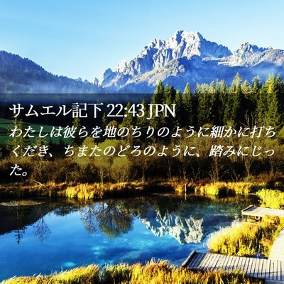 Picture 02 - サムエル記下 22:43 JPN - わたしは彼らを地のちりのように細 - Bible Verse Picture