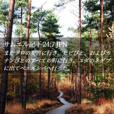 Picture 02 - サムエル記下 24:7 JPN - またツロの要害に行き、ヒビびと、 - Bible Verse Picture