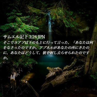 Picture 02 - サムエル記下 3:24 JPN - そこでヨアブは王のもとに行って言 - Bible Verse Picture