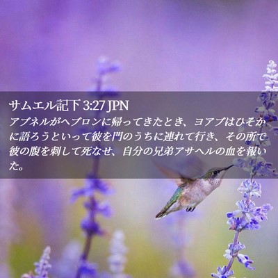 Picture 02 - サムエル記下 3:27 JPN - アブネルがヘブロンに帰ってきたと - Bible Verse Picture