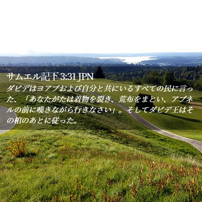 Picture 02 - サムエル記下 3:31 JPN - ダビデはヨアブおよび自分と共にい - Bible Verse Picture
